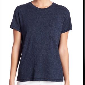 Madewell heathered indigo front pocket t shirt